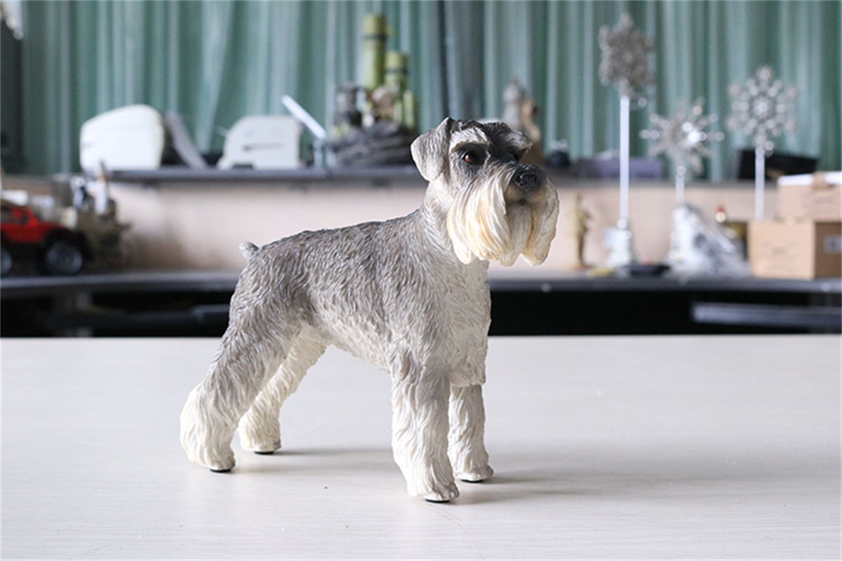 JJM Miniature Schnauzer Dog Pet Figure Animal Model Collector Toys Decor Gift Car Decoration Crafts Collection Simulation Model JJM Miniature Schnauzer Dog Pet Figure Animal Model Collector Toys Decor Gift Car Decoration Crafts Collection Simulation Model