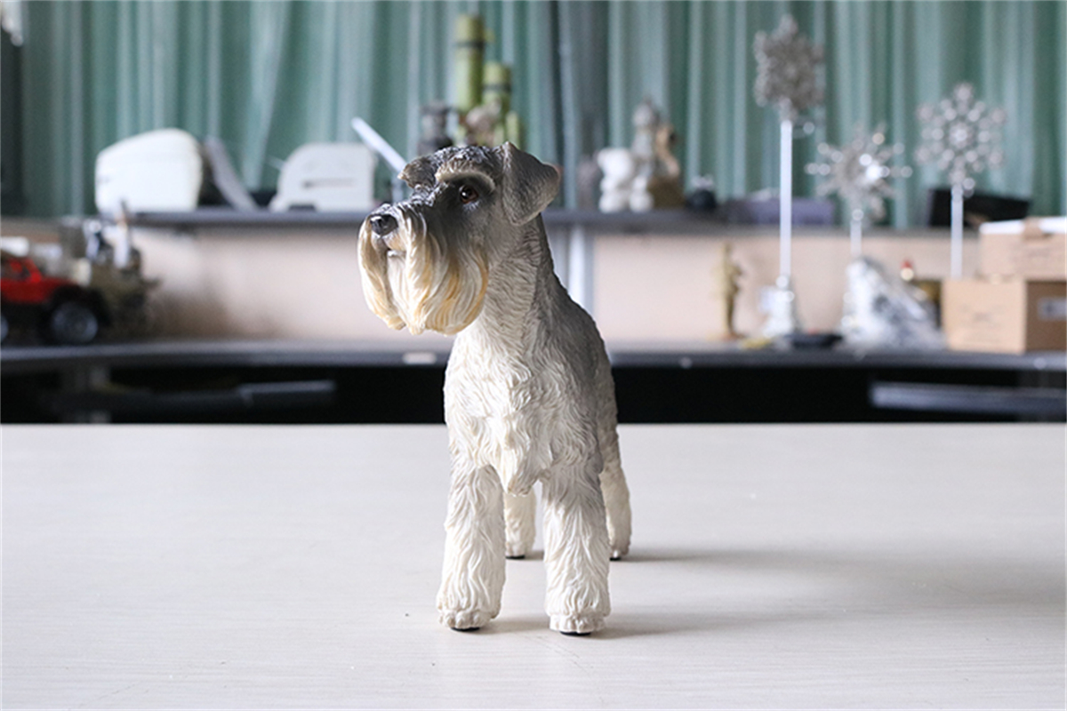 JJM Miniature Schnauzer Dog Pet Figure Animal Model Collector Toys Decor Gift Car Decoration Crafts Collection Simulation Model JJM Miniature Schnauzer Dog Pet Figure Animal Model Collector Toys Decor Gift Car Decoration Crafts Collection Simulation Model