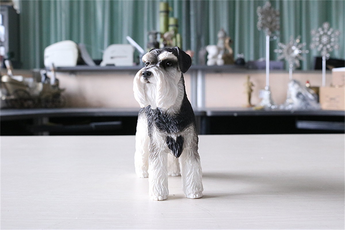 JJM Miniature Schnauzer Dog Pet Figure Animal Model Collector Toys Decor Gift Car Decoration Crafts Collection Simulation Model JJM Miniature Schnauzer Dog Pet Figure Animal Model Collector Toys Decor Gift Car Decoration Crafts Collection Simulation Model