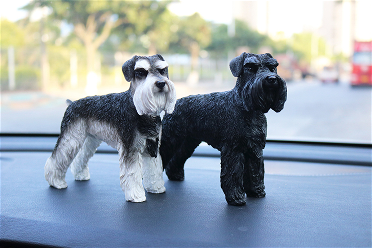JJM Miniature Schnauzer Dog Pet Figure Animal Model Collector Toys Decor Gift Car Decoration Crafts Collection Simulation Model JJM Miniature Schnauzer Dog Pet Figure Animal Model Collector Toys Decor Gift Car Decoration Crafts Collection Simulation Model