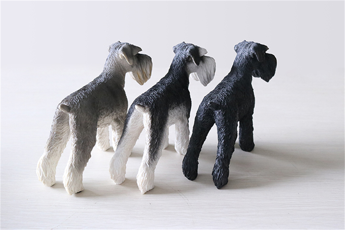 JJM Miniature Schnauzer Dog Pet Figure Animal Model Collector Toys Decor Gift Car Decoration Crafts Collection Simulation Model JJM Miniature Schnauzer Dog Pet Figure Animal Model Collector Toys Decor Gift Car Decoration Crafts Collection Simulation Model