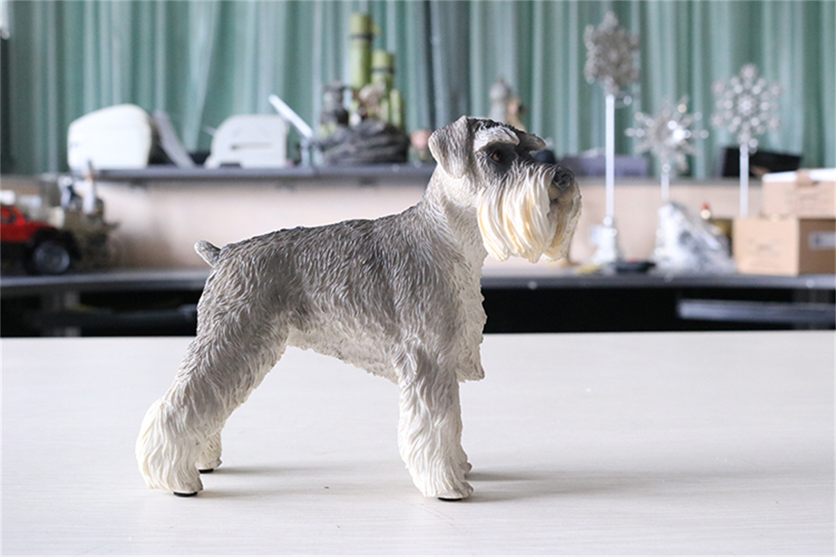 JJM Miniature Schnauzer Dog Pet Figure Animal Model Collector Toys Decor Gift Car Decoration Crafts Collection Simulation Model JJM Miniature Schnauzer Dog Pet Figure Animal Model Collector Toys Decor Gift Car Decoration Crafts Collection Simulation Model