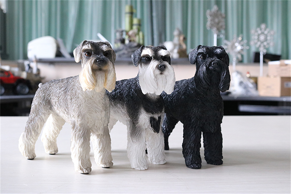 JJM Miniature Schnauzer Dog Pet Figure Animal Model Collector Toys Decor Gift Car Decoration Crafts Collection Simulation Model JJM Miniature Schnauzer Dog Pet Figure Animal Model Collector Toys Decor Gift Car Decoration Crafts Collection Simulation Model