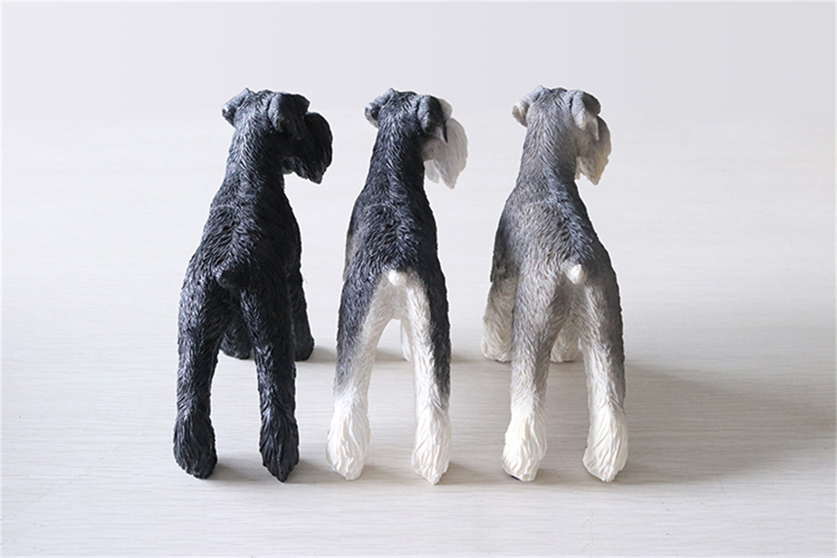 JJM Miniature Schnauzer Dog Pet Figure Animal Model Collector Toys Decor Gift Car Decoration Crafts Collection Simulation Model JJM Miniature Schnauzer Dog Pet Figure Animal Model Collector Toys Decor Gift Car Decoration Crafts Collection Simulation Model