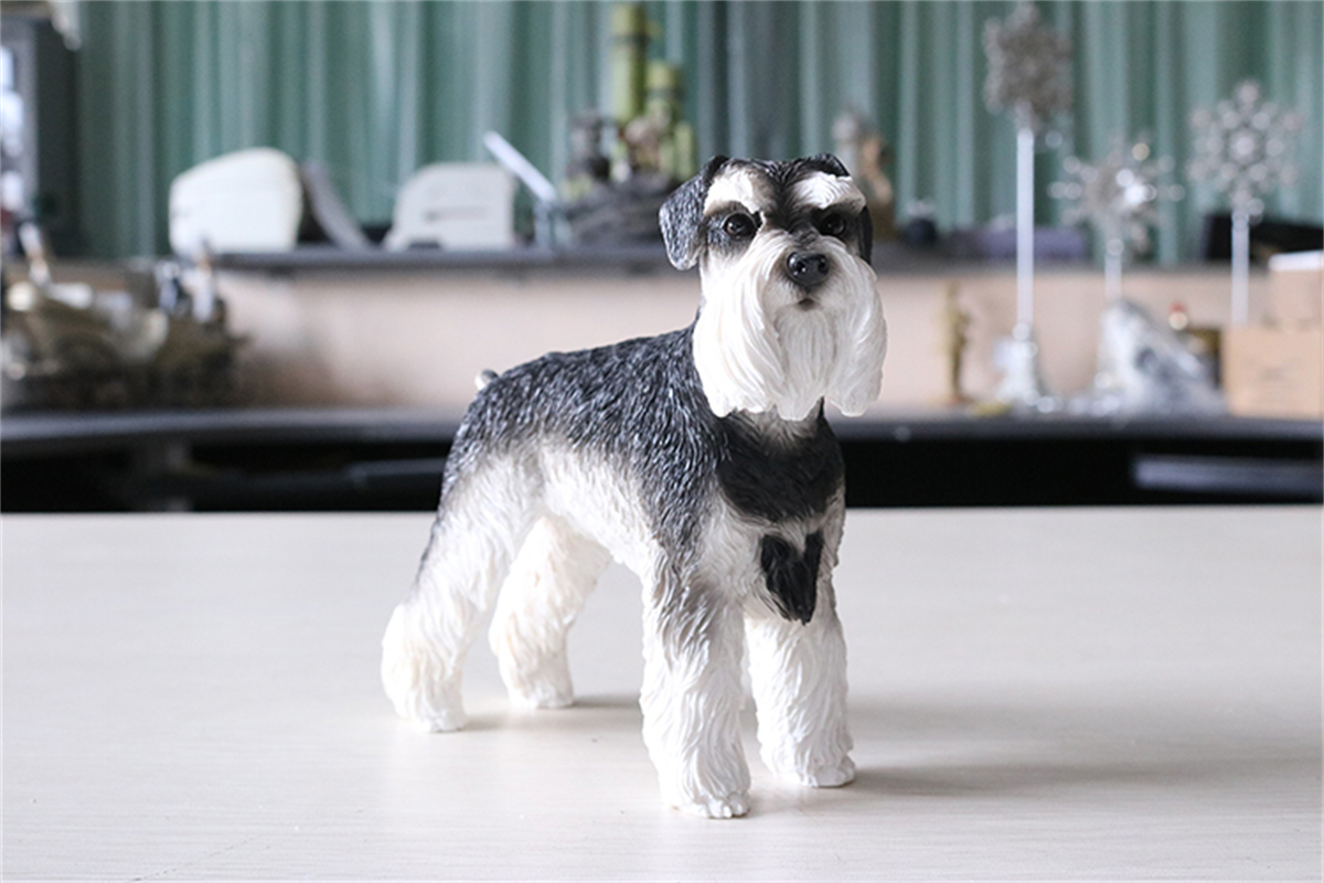 JJM Miniature Schnauzer Dog Pet Figure Animal Model Collector Toys Decor Gift Car Decoration Crafts Collection Simulation Model JJM Miniature Schnauzer Dog Pet Figure Animal Model Collector Toys Decor Gift Car Decoration Crafts Collection Simulation Model