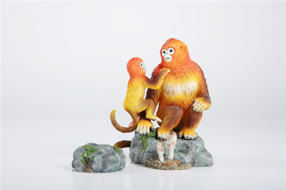 EDAGE Snub-nosed Monkey Family Scene Statue Golden Monkey Animal Figure Desktop Decoration Collector Toy Gift EDAGE Snub-nosed Monkey Family Scene Statue Golden Monkey Animal Figure Desktop Decoration Collector Toy Gift