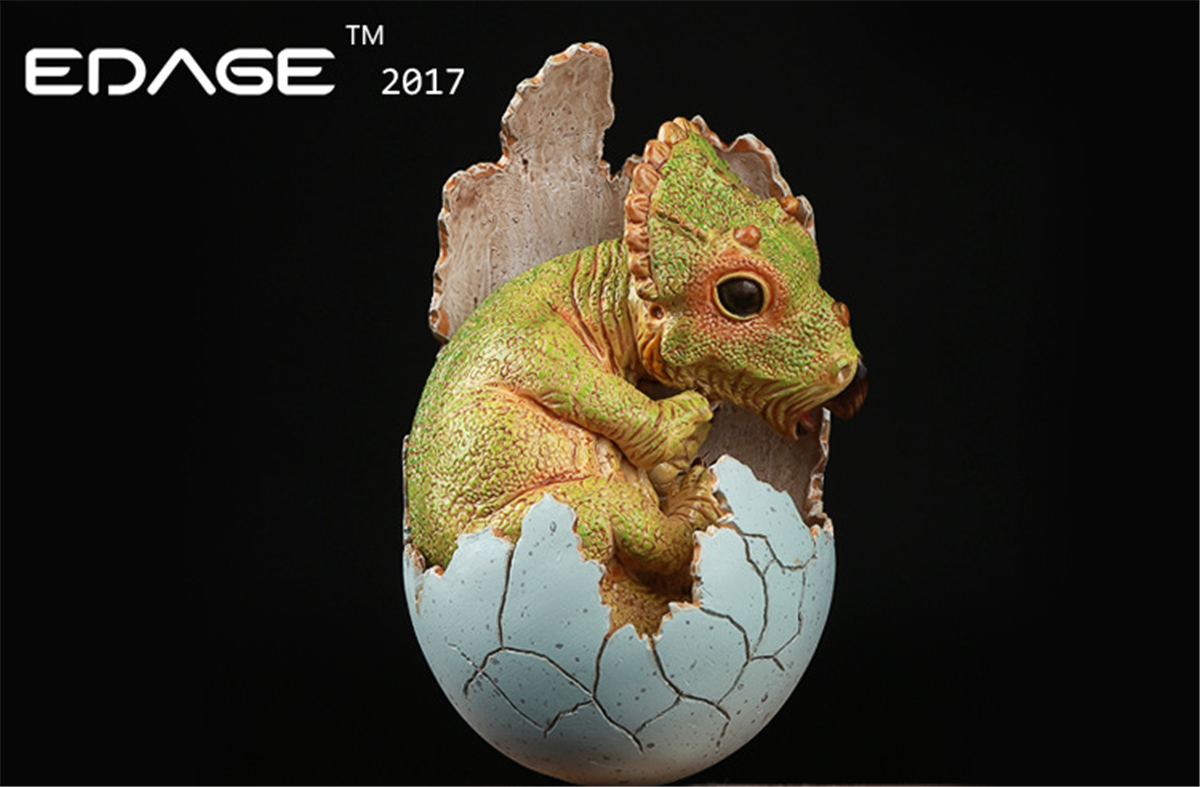 EDAGE Triceratops Baby Egg Figure Dinosaur Toys Animal Collector Decoration Adults Gift EDAGE Triceratops Baby Egg Figure Dinosaur Toys Animal Collector Decoration Adults Gift