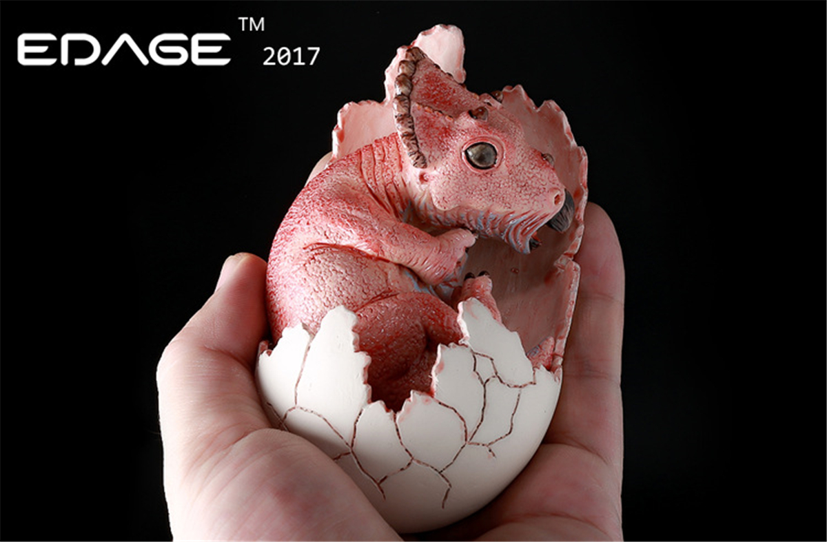 EDAGE Triceratops Baby Egg Figure Dinosaur Toys Animal Collector Decoration Adults Gift EDAGE Triceratops Baby Egg Figure Dinosaur Toys Animal Collector Decoration Adults Gift