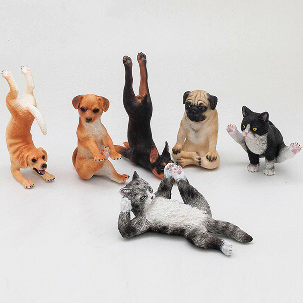 EDAGE Animal FigureKitten Puppy Domestic Dog Pug Doberman Spaniel Black Cat Sports Series Decoration Toy Gift EDAGE Animal FigureKitten Puppy Domestic Dog Pug Doberman Spaniel Black Cat Sports Series Decoration Toy Gift