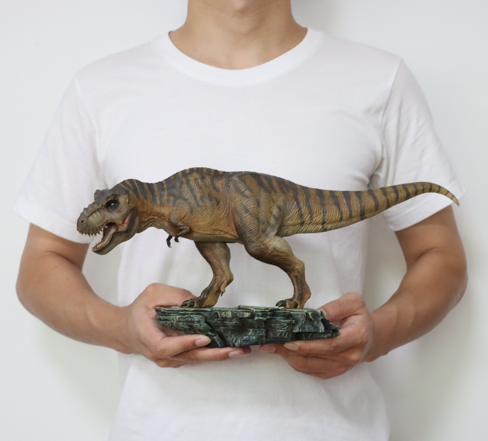 Nanmu 1:35 Tyrannosaurus Rex Deluxe Version The Once and Future King Obsidian Mountains T-Rex Dinosaur Toy Animal Model