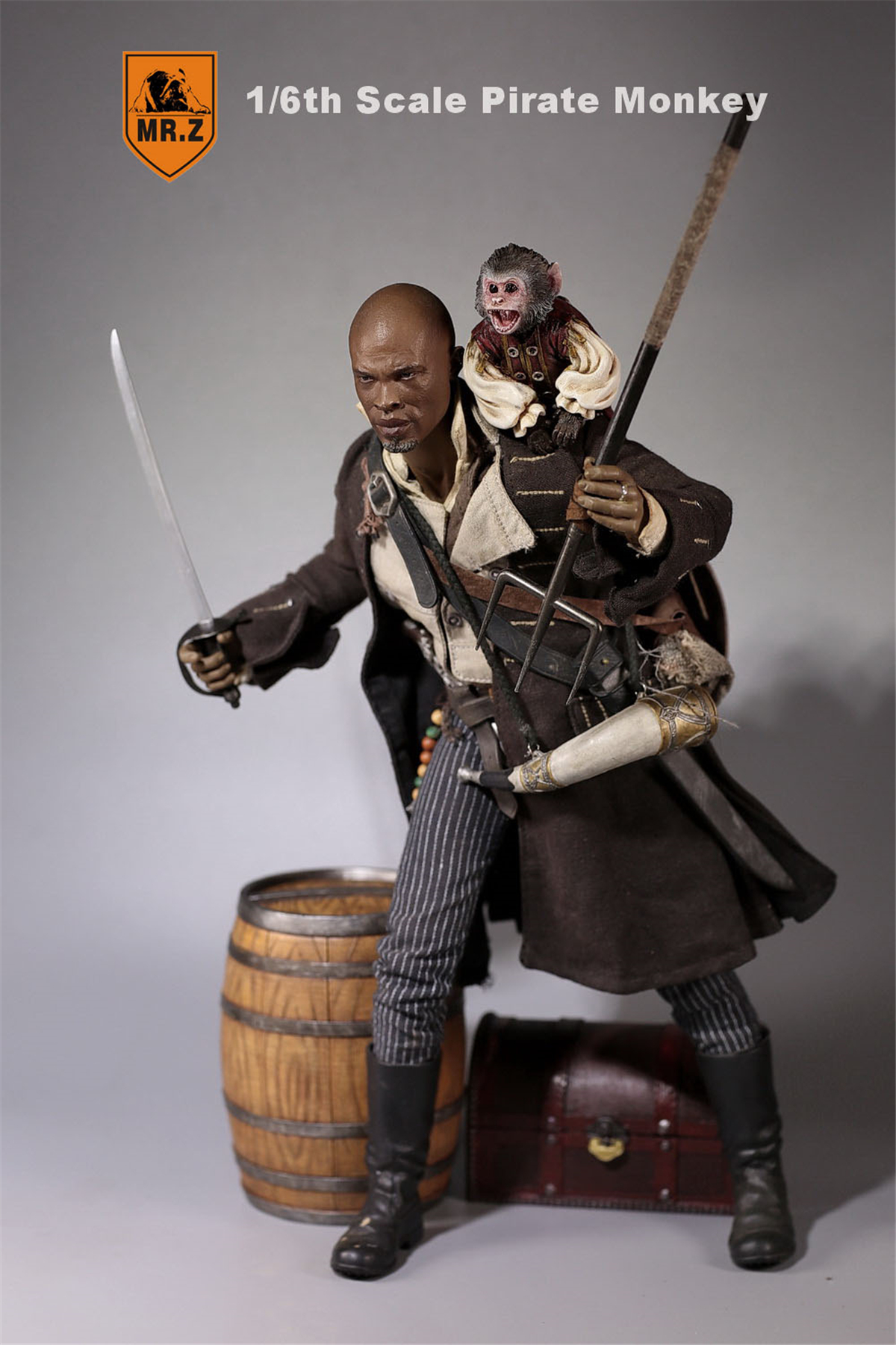 Mr.Z Studio 1:6 Scale Pirate Monkey Bucket Box Set Healing Figure Animal Model Toy Collector Desktop Decoration Adult Gift Mr.Z Studio 1:6 Scale Pirate Monkey Bucket Box Set Healing Figure Animal Model Toy Collector Desktop Decoration Adult Gift