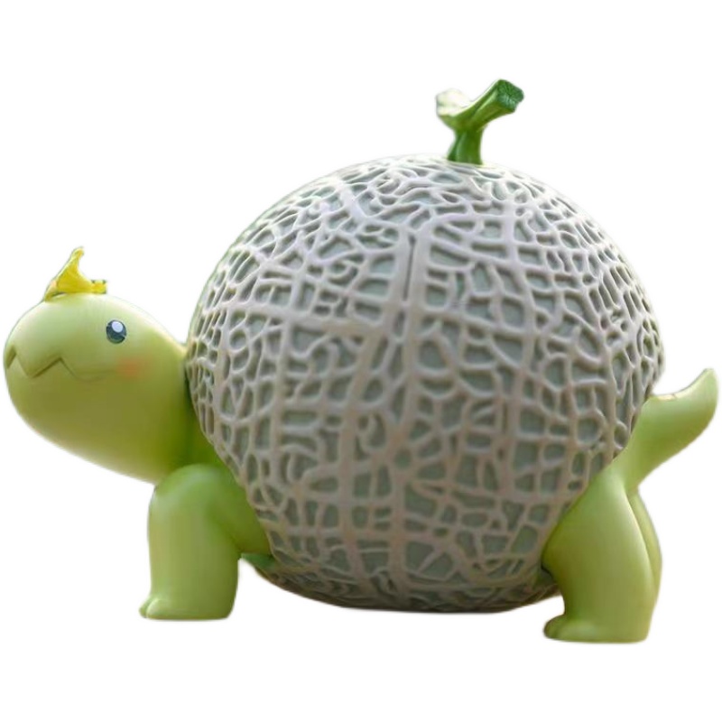 Animal Planet Turtle Melon Model Vegetables Fairy Figure Toy Hami Melon Collector Kid Gift Animal Model Decoration In Stock