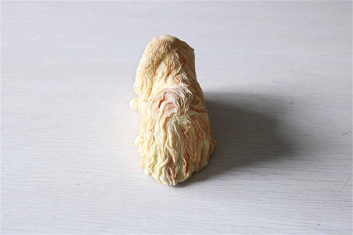 JJM Pekingese Dog Pet Figure Animal Model Collector Toy Car Decoration Kid Crafts Souvenirs Gift Decor Simulation Ornaments