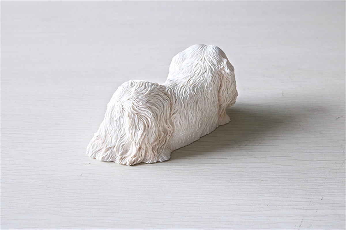 JJM Pekingese Dog Pet Figure Animal Model Collector Toy Car Decoration Kid Crafts Souvenirs Gift Decor Simulation Ornaments