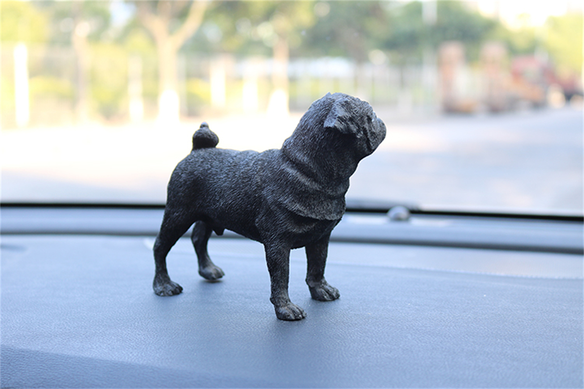 JJM Pug Dog Pet Figure Canidae Animal Collector Canis Lupus Familiaris Toy Gift Crafts Souvenirs Decoration Vehicle Simulation JJM Pug Dog Pet Figure Canidae Animal Collector Canis Lupus Familiaris Toy Gift Crafts Souvenirs Decoration Vehicle Simulation
