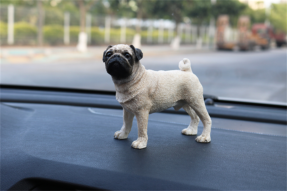 JJM Pug Dog Pet Figure Canidae Animal Collector Canis Lupus Familiaris Toy Gift Crafts Souvenirs Decoration Vehicle Simulation JJM Pug Dog Pet Figure Canidae Animal Collector Canis Lupus Familiaris Toy Gift Crafts Souvenirs Decoration Vehicle Simulation