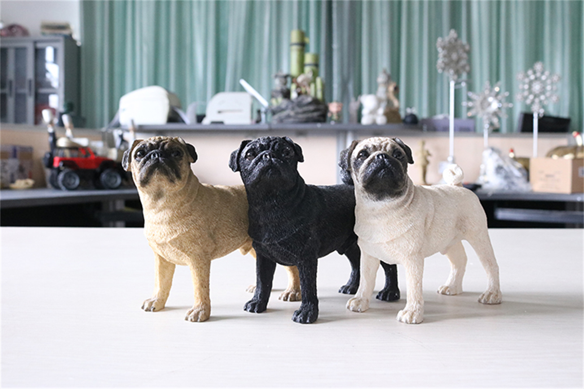 JJM Pug Dog Pet Figure Canidae Animal Collector Canis Lupus Familiaris Toy Gift Crafts Souvenirs Decoration Vehicle Simulation JJM Pug Dog Pet Figure Canidae Animal Collector Canis Lupus Familiaris Toy Gift Crafts Souvenirs Decoration Vehicle Simulation