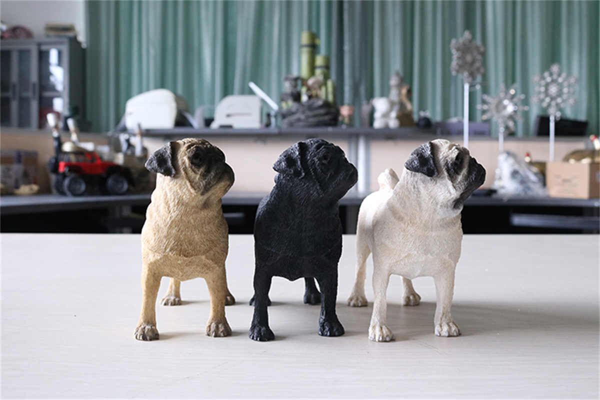 JJM Pug Dog Pet Figure Canidae Animal Collector Canis Lupus Familiaris Toy Gift Crafts Souvenirs Decoration Vehicle Simulation JJM Pug Dog Pet Figure Canidae Animal Collector Canis Lupus Familiaris Toy Gift Crafts Souvenirs Decoration Vehicle Simulation