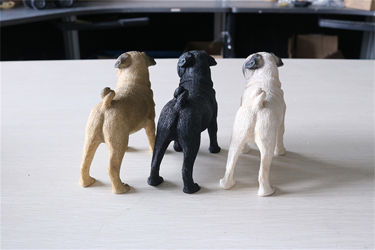 JJM Pug Dog Pet Figure Canidae Animal Collector Canis Lupus Familiaris Toy Gift Crafts Souvenirs Decoration Vehicle Simulation JJM Pug Dog Pet Figure Canidae Animal Collector Canis Lupus Familiaris Toy Gift Crafts Souvenirs Decoration Vehicle Simulation
