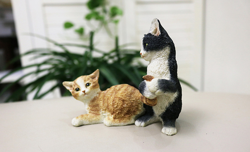 JJM Chinese Garden Cat Pet Figure Kitten Felis catus Animal Collector Toy Resin Model Educational for Children Adults Kids Gift JJM Chinese Garden Cat Pet Figure Kitten Felis catus Animal Collector Toy Resin Model Educational for Children Adults Kids Gift
