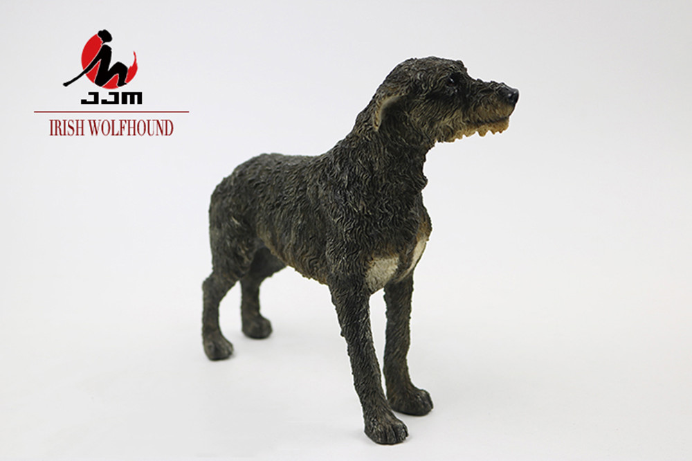 JJM Irish Wolfhound Dog Pet Figure Canidae Animal Collector Toy Car Decoration