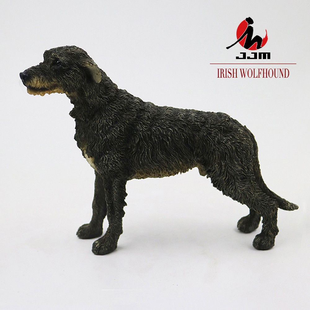 JJM Irish Wolfhound Dog Pet Figure Canidae Animal Collector Toy Car Decoration