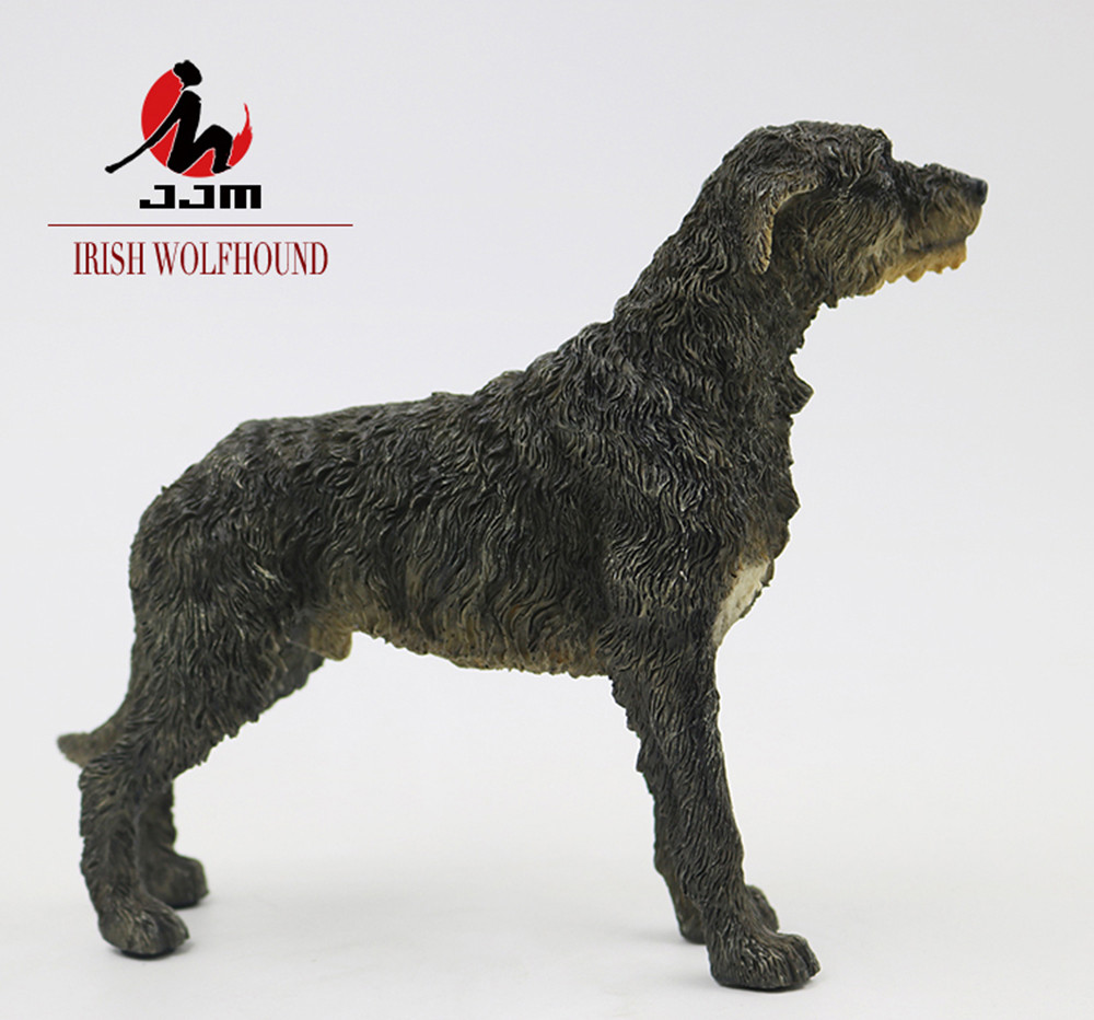 JJM Irish Wolfhound Dog Pet Figure Canidae Animal Collector Toy Car Decoration