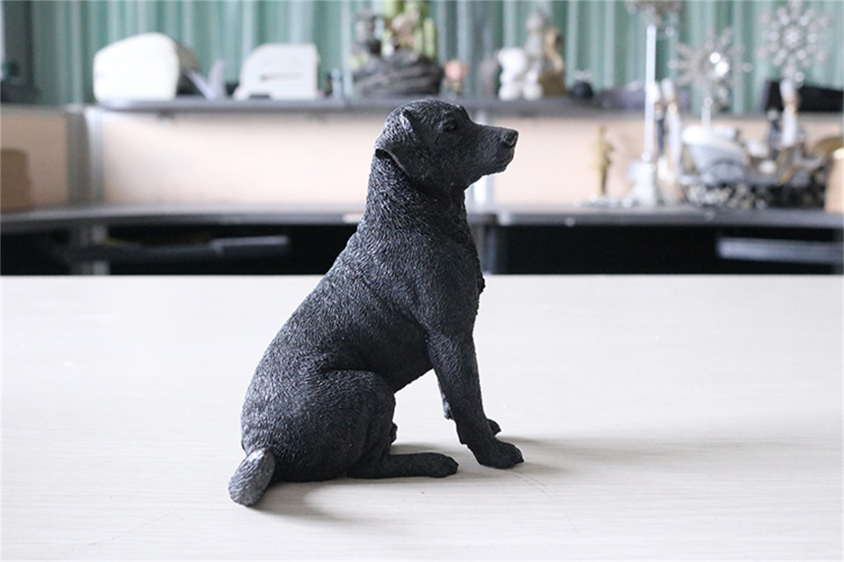 JJM Sit Labrador Retriever Dog Pet Figure Animal Car Decoration Model Toy Crafts Souvenirs Gift Decor Vehicle Simulation Unisex