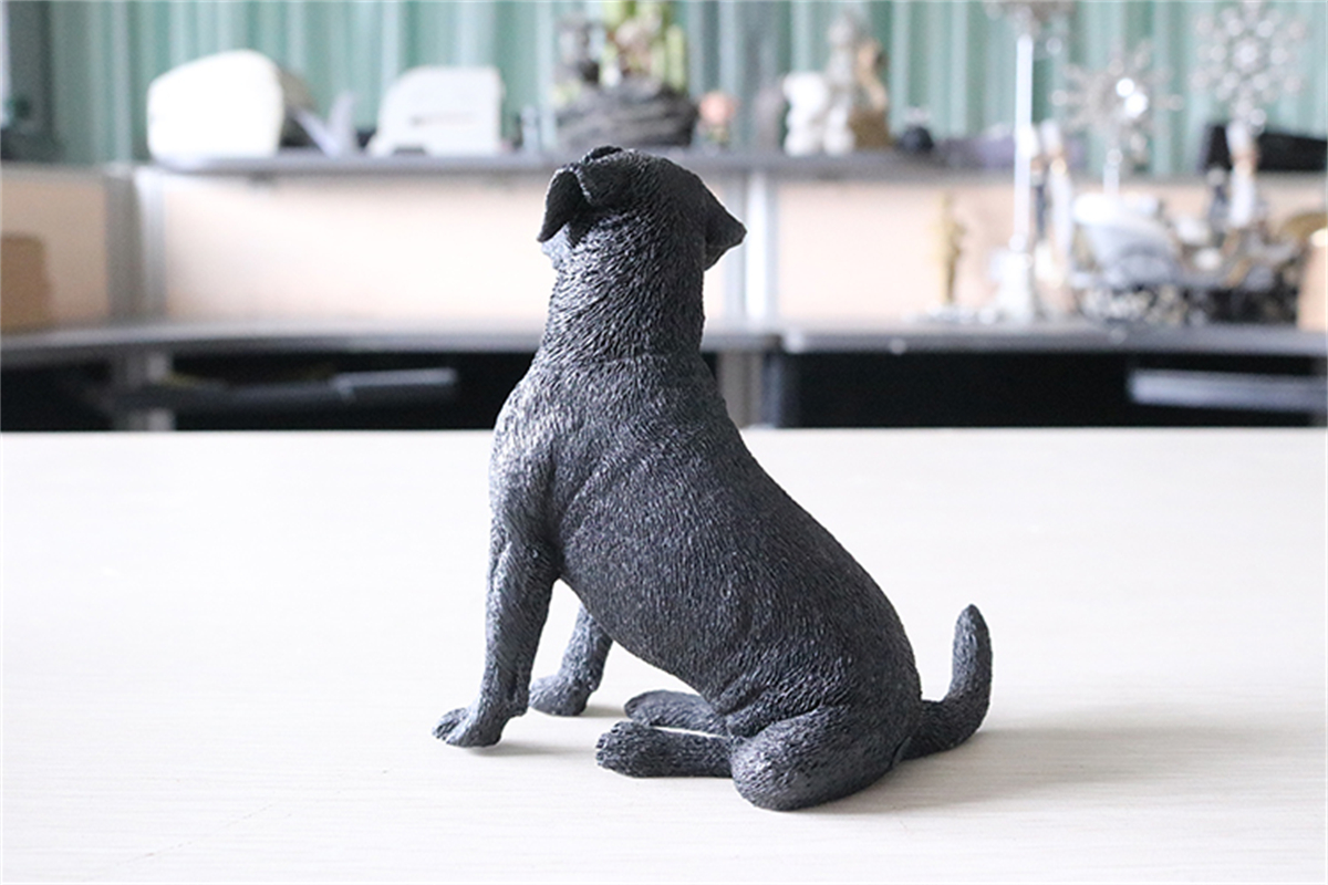 JJM Sit Labrador Retriever Dog Pet Figure Animal Car Decoration Model Toy Crafts Souvenirs Gift Decor Vehicle Simulation Unisex