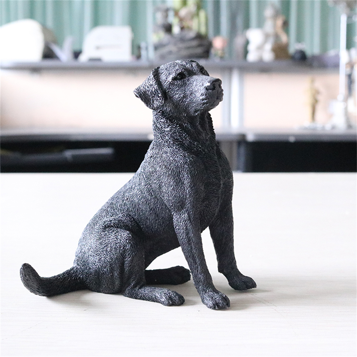 JJM Sit Labrador Retriever Dog Pet Figure Animal Car Decoration Model Toy Crafts Souvenirs Gift Decor Vehicle Simulation Unisex