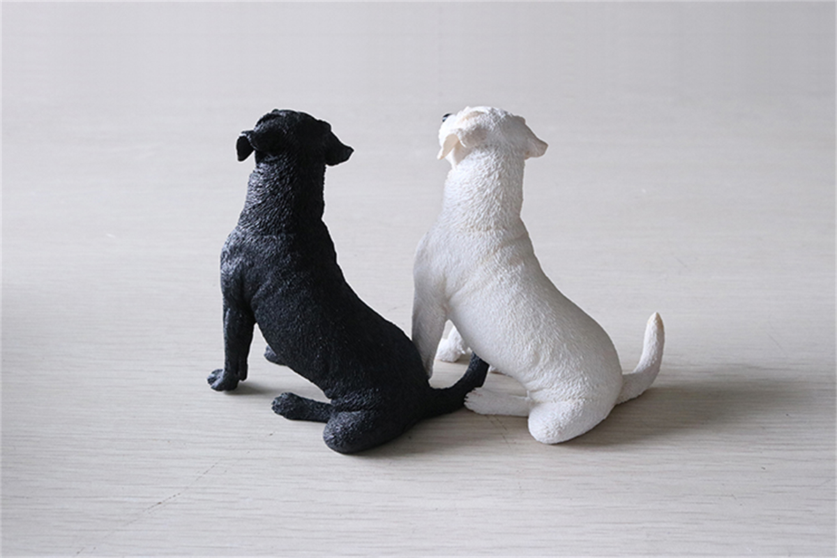 JJM Sit Labrador Retriever Dog Pet Figure Animal Car Decoration Model Toy Crafts Souvenirs Gift Decor Vehicle Simulation Unisex