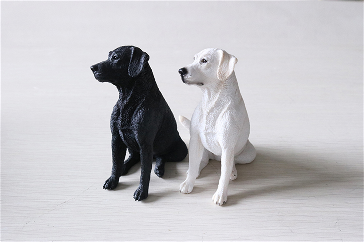 JJM Sit Labrador Retriever Dog Pet Figure Animal Car Decoration Model Toy Crafts Souvenirs Gift Decor Vehicle Simulation Unisex