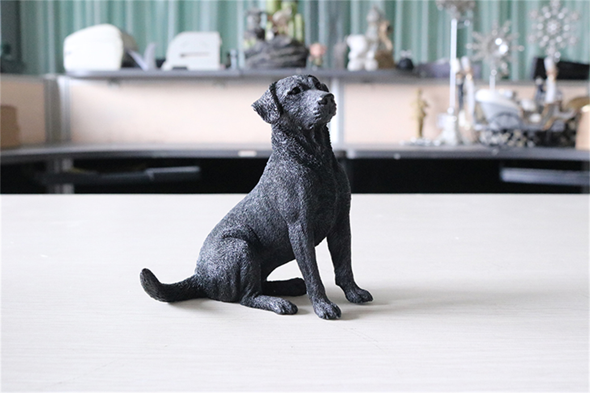 JJM Sit Labrador Retriever Dog Pet Figure Animal Car Decoration Model Toy Crafts Souvenirs Gift Decor Vehicle Simulation Unisex