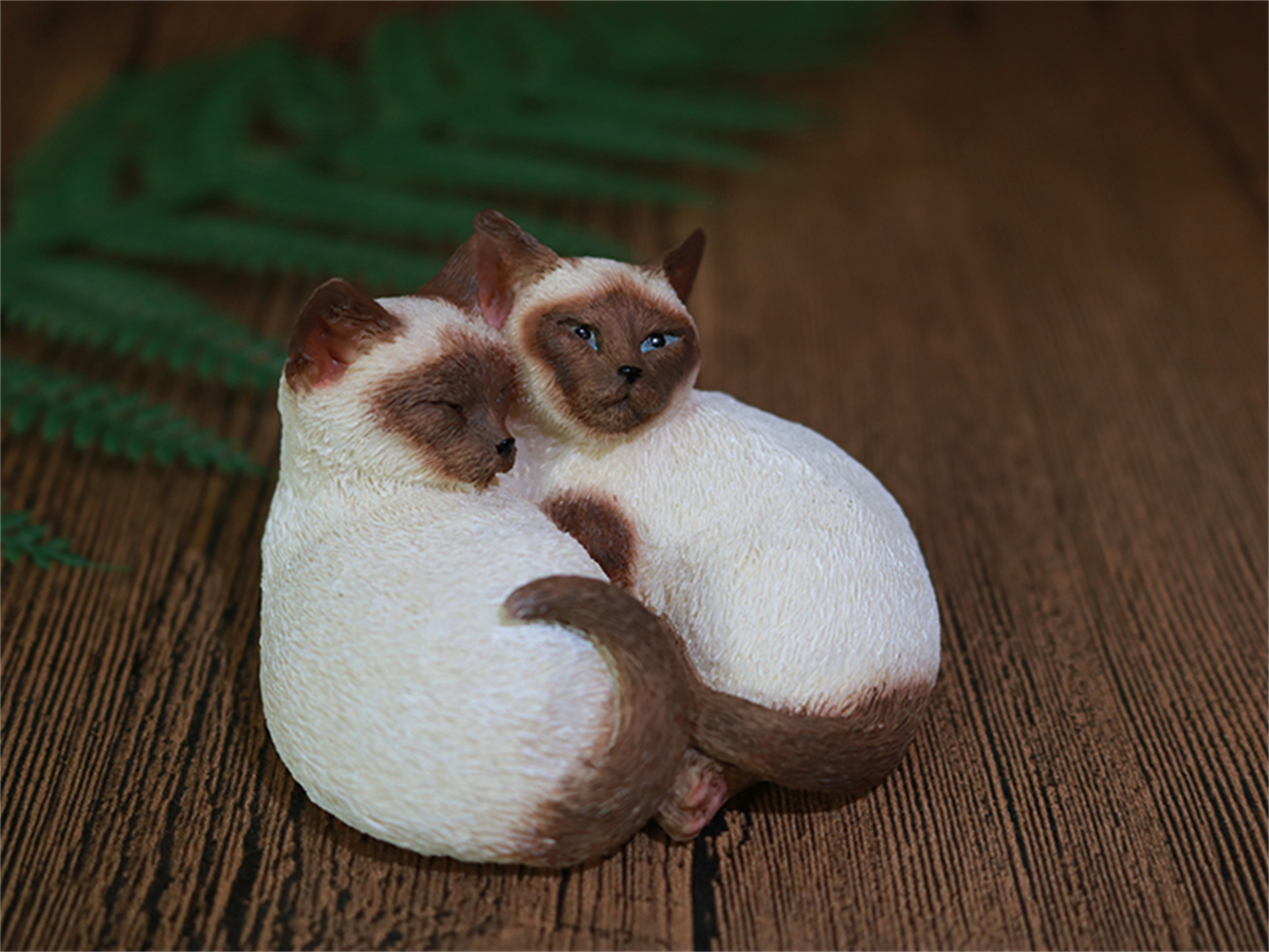 JJM Cute Birman Cat Pet Figure Kitten Felidae Animal Collector Toy Couple Sleeping Position Decoration Gift Crafts Souvenirs JJM Cute Birman Cat Pet Figure Kitten Felidae Animal Collector Toy Couple Sleeping Position Decoration Gift Crafts Souvenirs