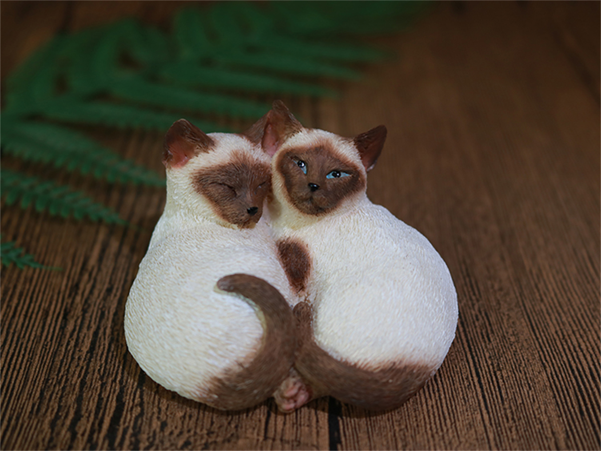 JJM Cute Birman Cat Pet Figure Kitten Felidae Animal Collector Toy Couple Sleeping Position Decoration Gift Crafts Souvenirs JJM Cute Birman Cat Pet Figure Kitten Felidae Animal Collector Toy Couple Sleeping Position Decoration Gift Crafts Souvenirs