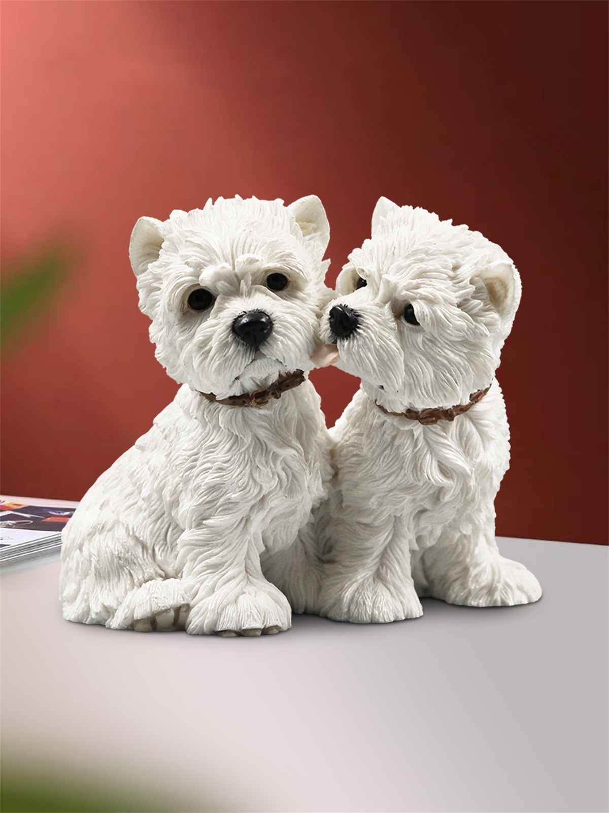 JJM 2Pcs West Highland White Terrier Couples Dog Pet Figure Animal Collector Toy Car Decoration Resin Crafts Souvenirs JJM 2Pcs West Highland White Terrier Couples Dog Pet Figure Animal Collector Toy Car Decoration Resin Crafts Souvenirs