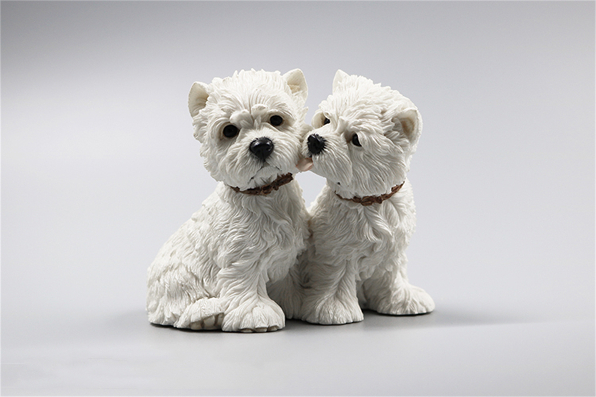 JJM 2Pcs West Highland White Terrier Couples Dog Pet Figure Animal Collector Toy Car Decoration Resin Crafts Souvenirs JJM 2Pcs West Highland White Terrier Couples Dog Pet Figure Animal Collector Toy Car Decoration Resin Crafts Souvenirs