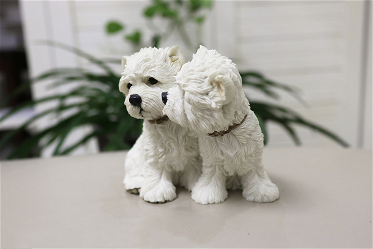 JJM 2Pcs West Highland White Terrier Couples Dog Pet Figure Animal Collector Toy Car Decoration Resin Crafts Souvenirs JJM 2Pcs West Highland White Terrier Couples Dog Pet Figure Animal Collector Toy Car Decoration Resin Crafts Souvenirs