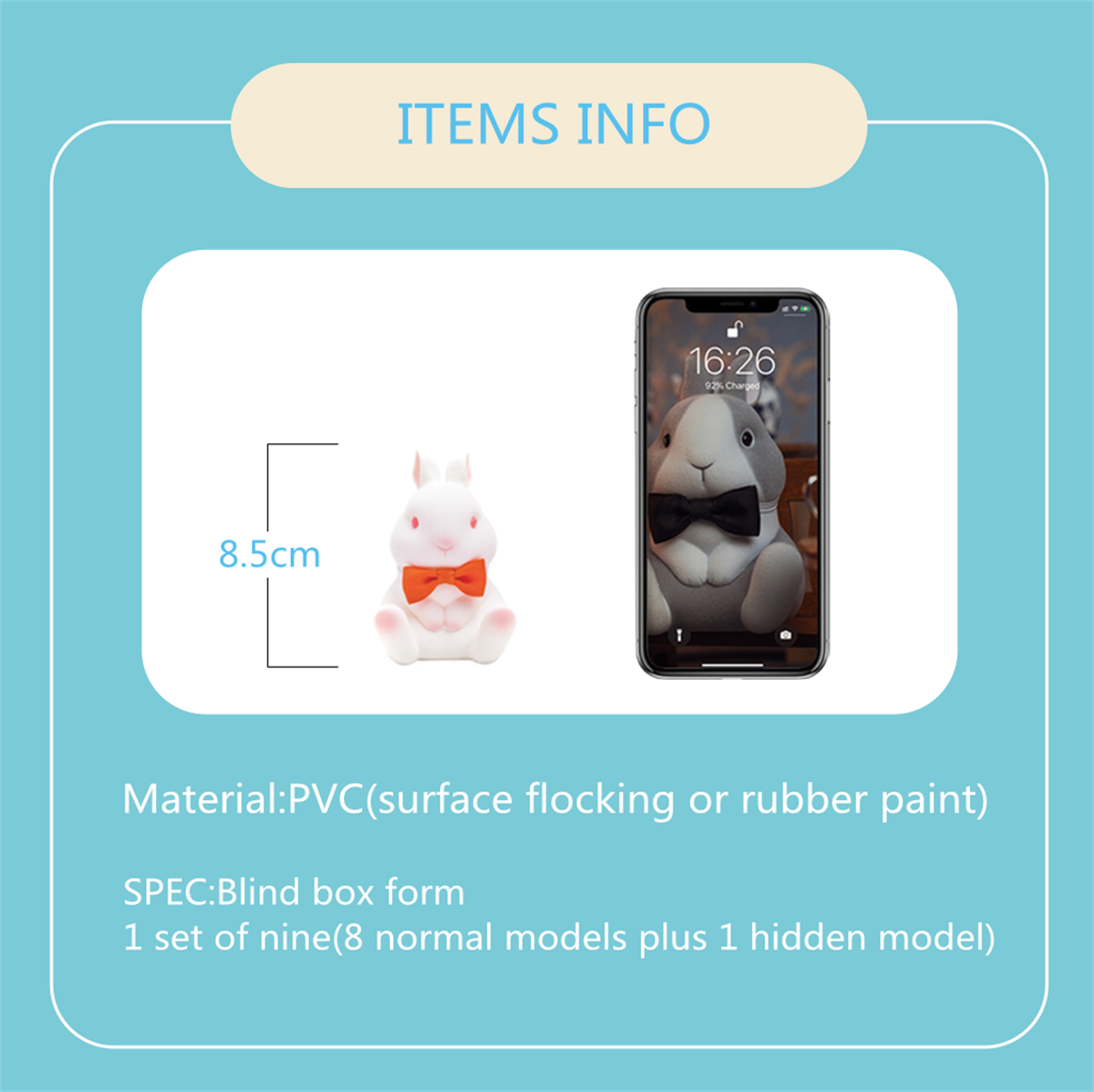 Fluff Rabbit Model Blind Box Animal Figure Collector Kid Cute Toy Gift Crafts Souvenirs Car Decoration Simulation Ornaments