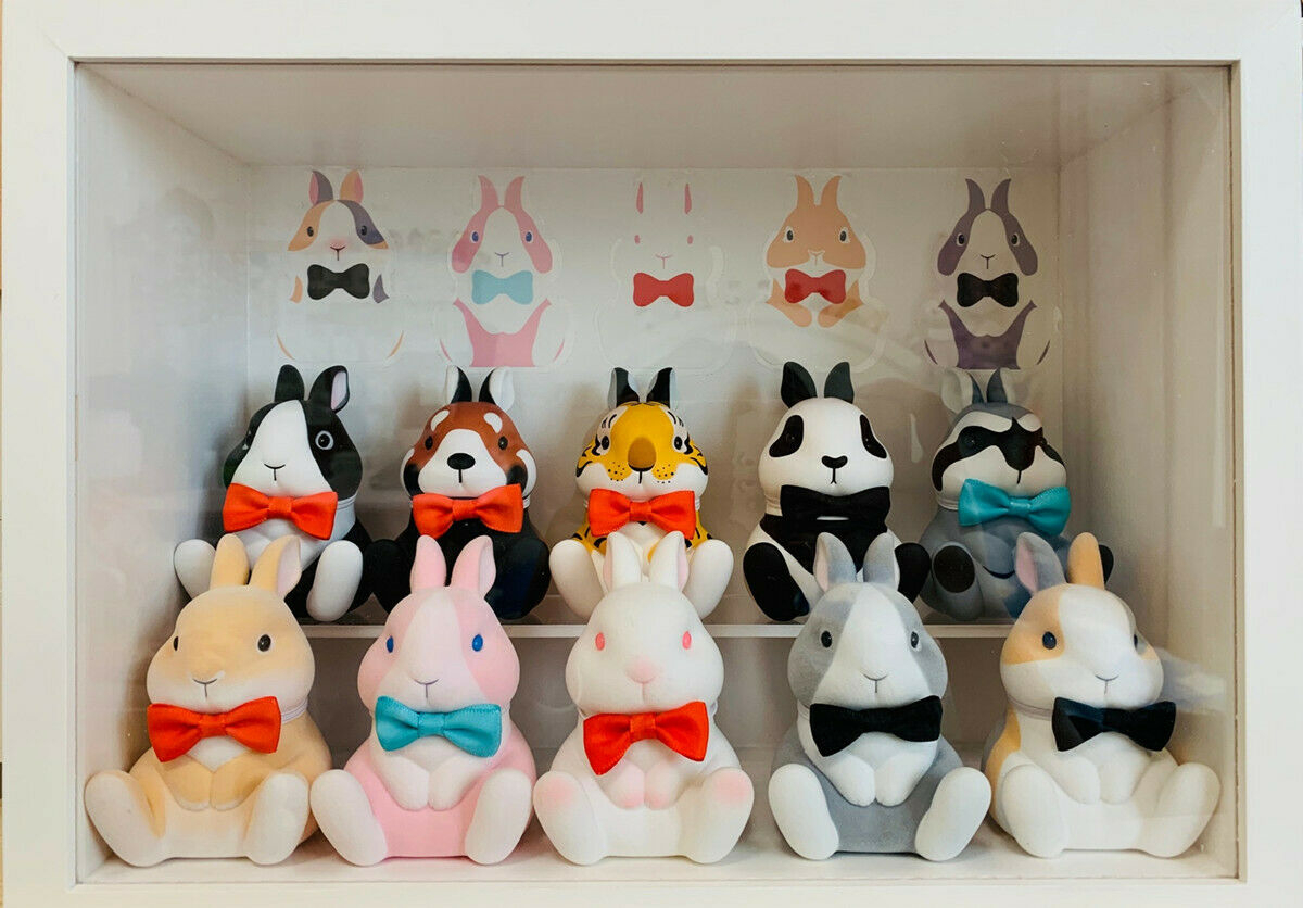 Fluff Rabbit Model Blind Box Animal Figure Collector Kid Cute Toy Gift Crafts Souvenirs Car Decoration Simulation Ornaments