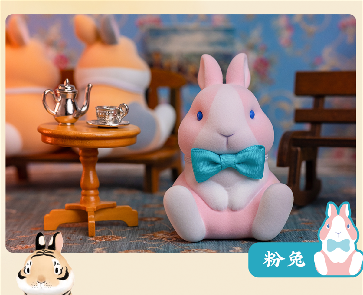 Fluff Rabbit Model Blind Box Animal Figure Collector Kid Cute Toy Gift Crafts Souvenirs Car Decoration Simulation Ornaments