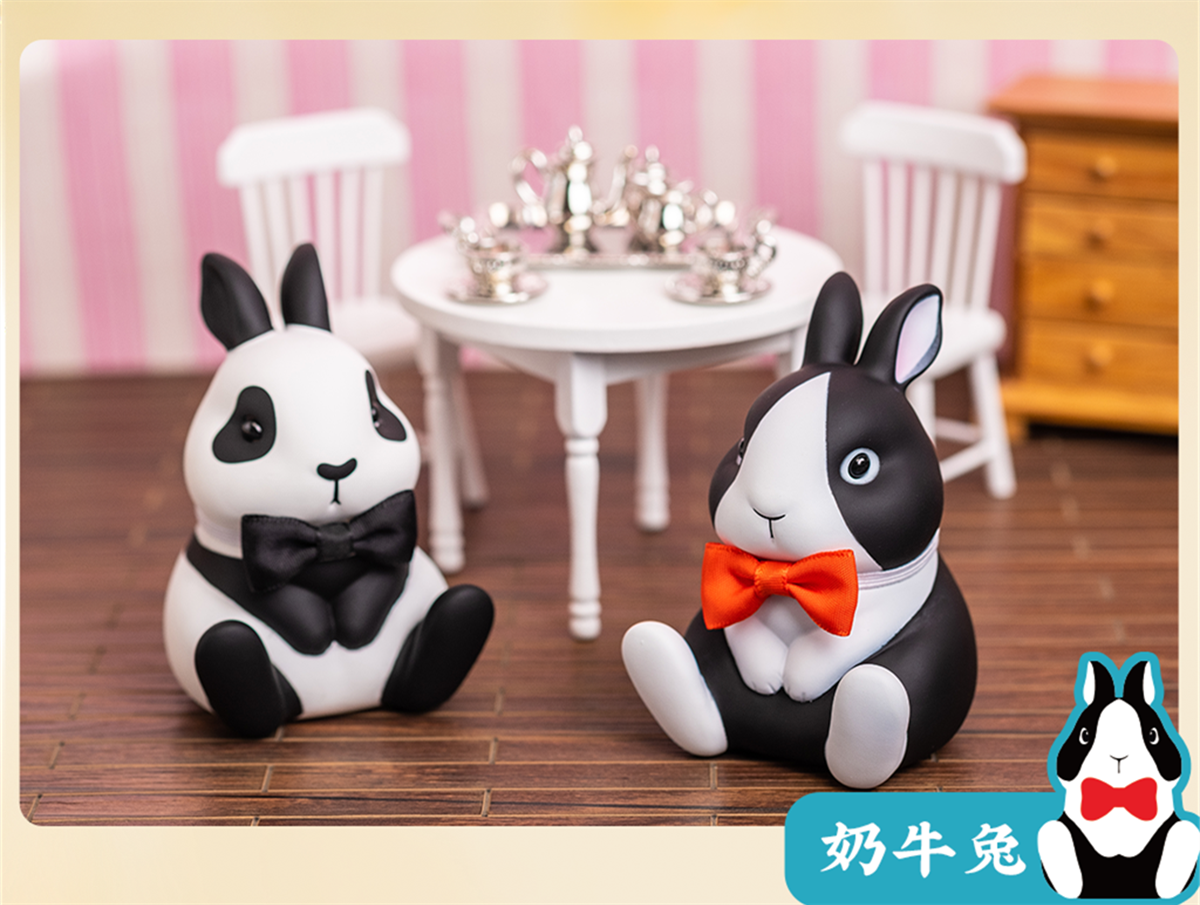 Fluff Rabbit Model Blind Box Animal Figure Collector Kid Cute Toy Gift Crafts Souvenirs Car Decoration Simulation Ornaments