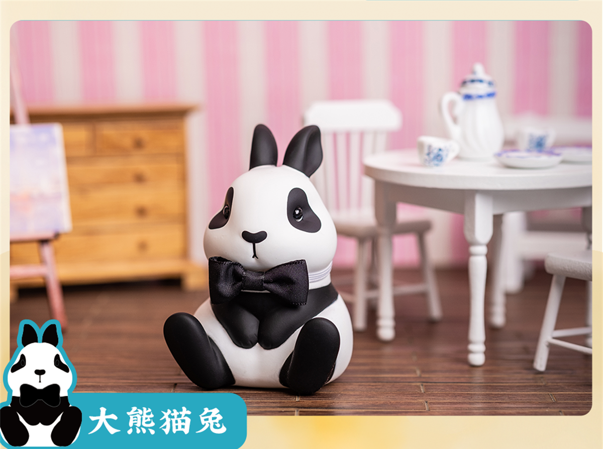 Fluff Rabbit Model Blind Box Animal Figure Collector Kid Cute Toy Gift Crafts Souvenirs Car Decoration Simulation Ornaments