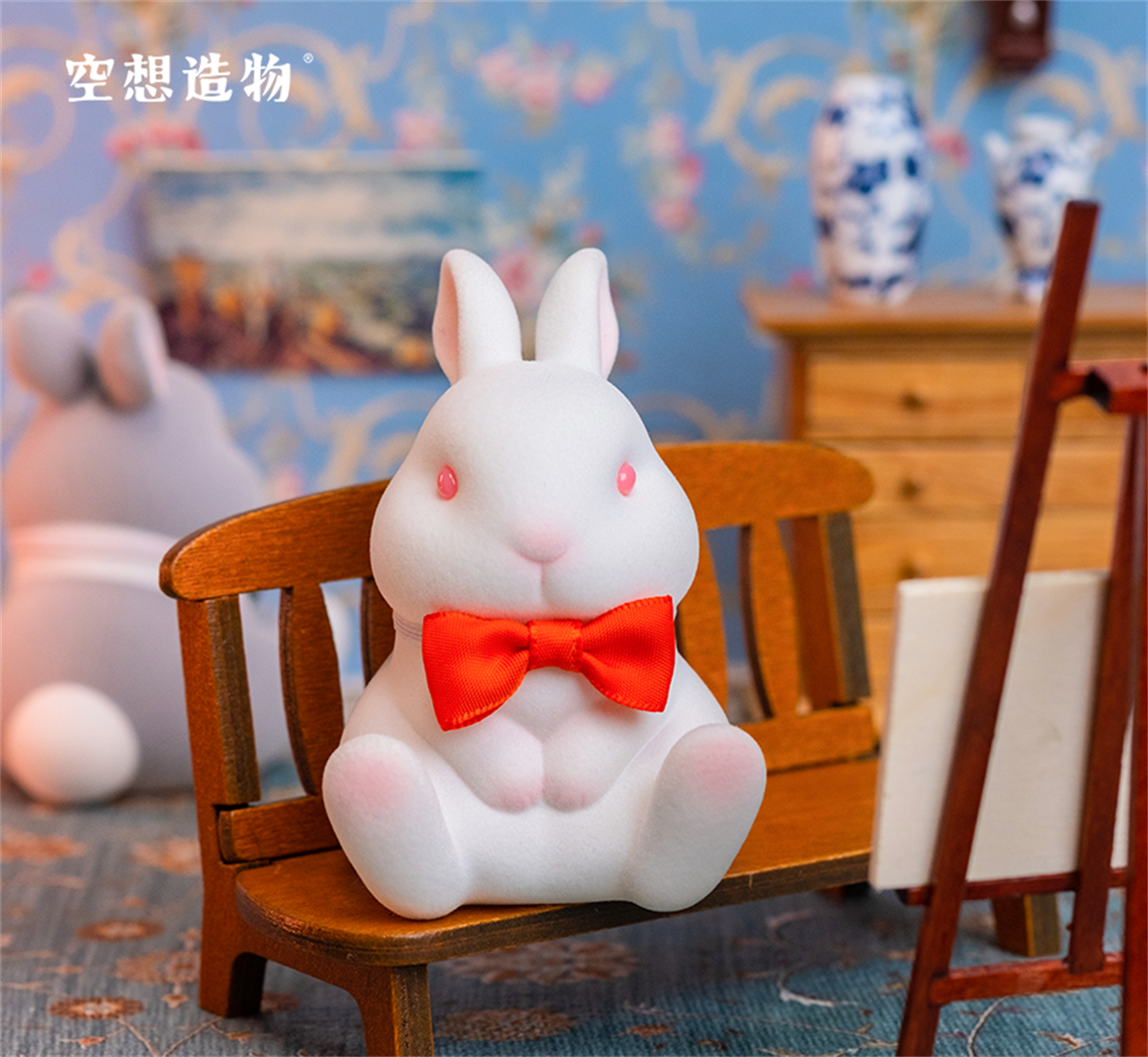 Fluff Rabbit Model Blind Box Animal Figure Collector Kid Cute Toy Gift Crafts Souvenirs Car Decoration Simulation Ornaments