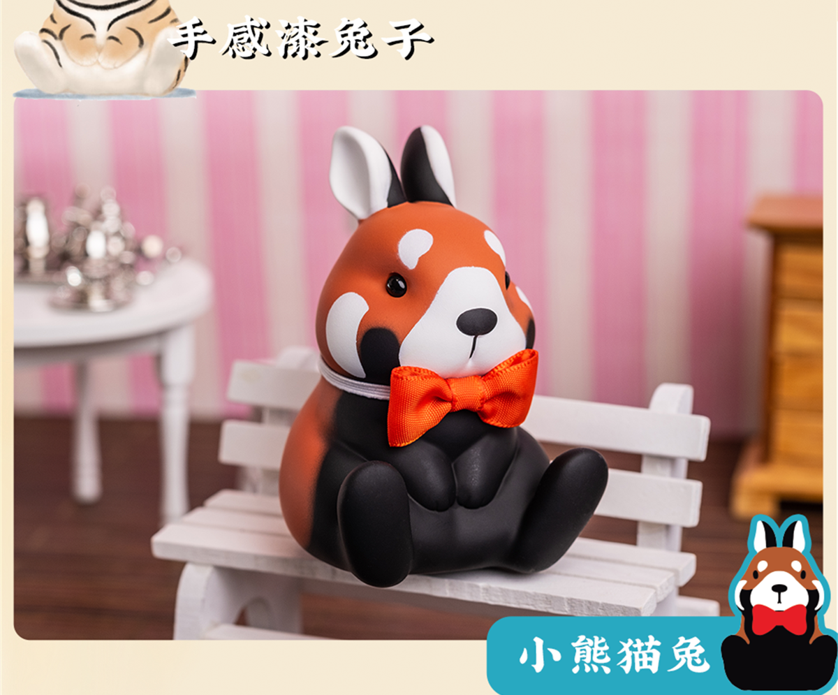 Fluff Rabbit Model Blind Box Animal Figure Collector Kid Cute Toy Gift Crafts Souvenirs Car Decoration Simulation Ornaments