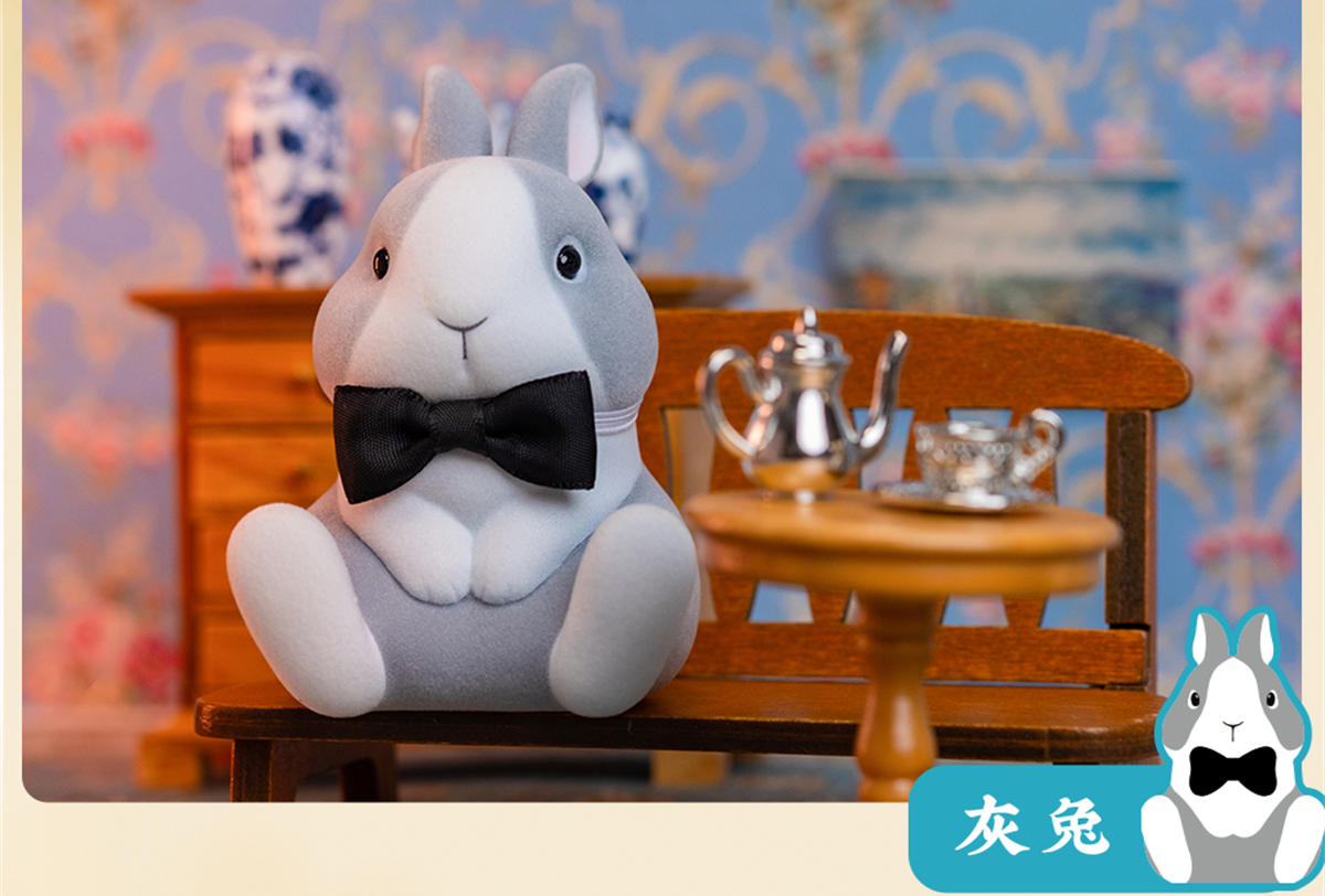 Fluff Rabbit Model Blind Box Animal Figure Collector Kid Cute Toy Gift Crafts Souvenirs Car Decoration Simulation Ornaments