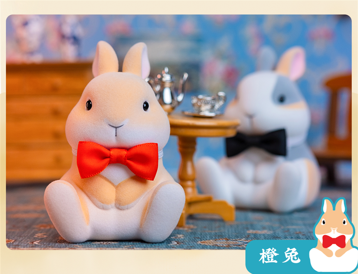 Fluff Rabbit Model Blind Box Animal Figure Collector Kid Cute Toy Gift Crafts Souvenirs Car Decoration Simulation Ornaments