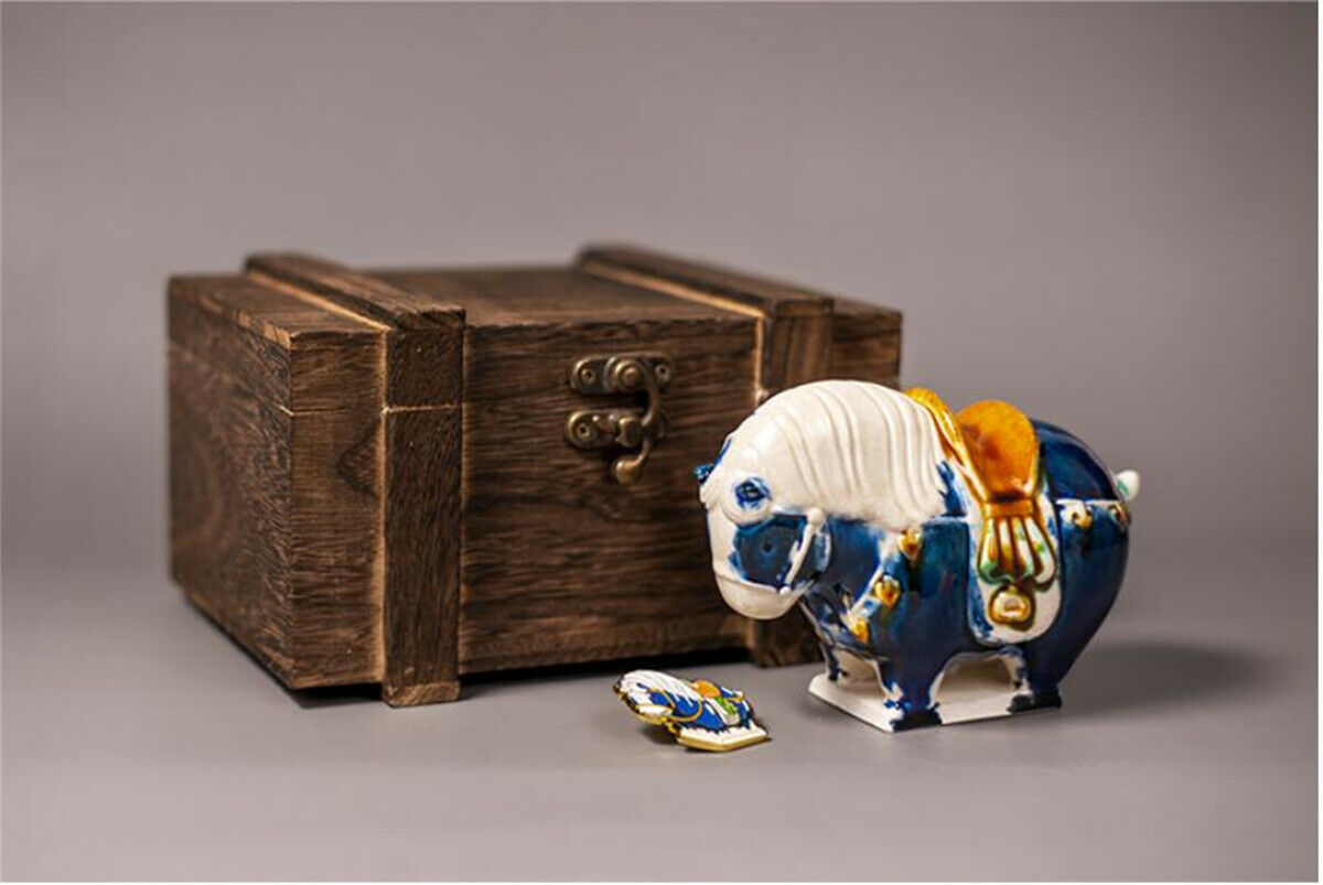 Tang Three-color Glaze Horse Model Intangible Cultural Heritage Collector Decor Gift Crafts Souvenirs Decoration Cute Ornaments
