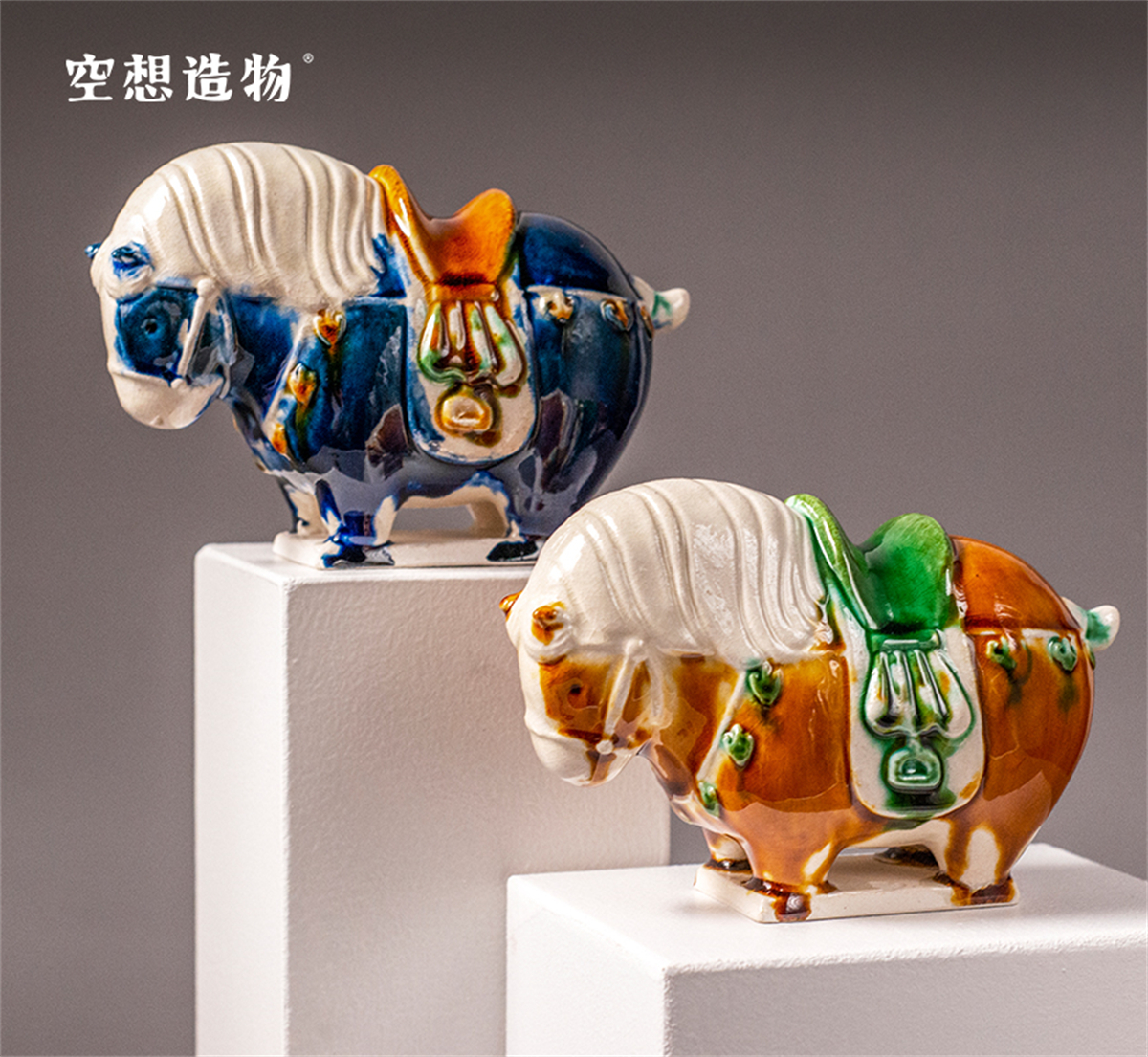 Tang Three-color Glaze Horse Model Intangible Cultural Heritage Collector Decor Gift Crafts Souvenirs Decoration Cute Ornaments