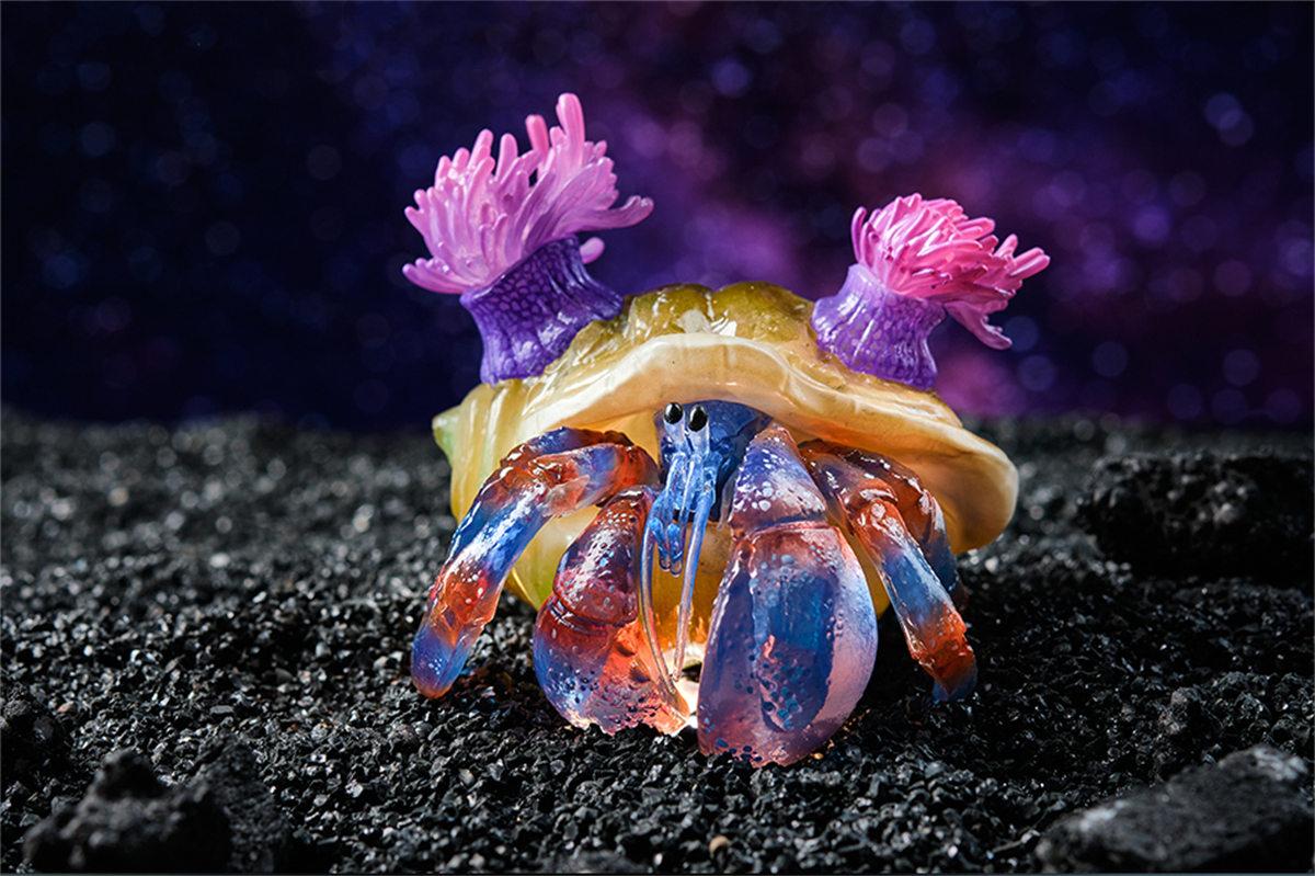 Summer Hermit Crab Model Blind Box Animal Paguridae Figure Collector Decor Gift Crafts Souvenirs Decoration Vehicle Simulation